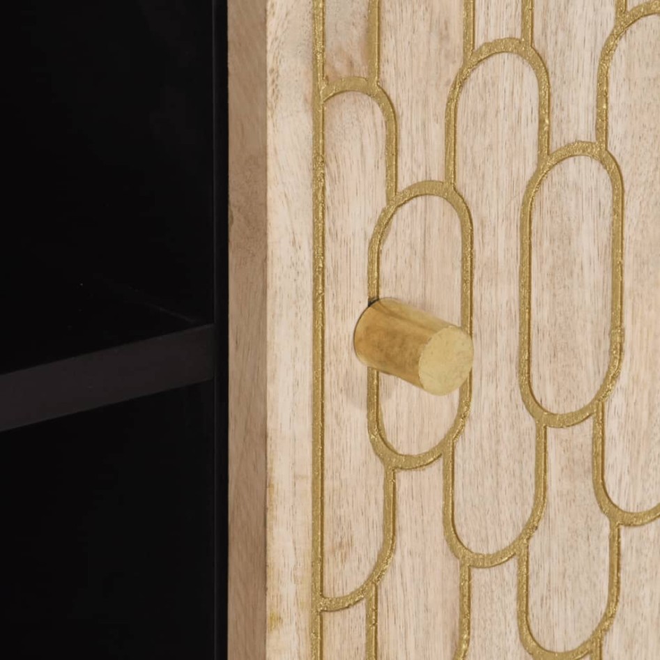 Mueble de TV madera maciza de mango 80x31x46