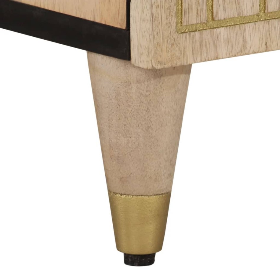 Mueble de TV madera maciza de mango 80x31x46