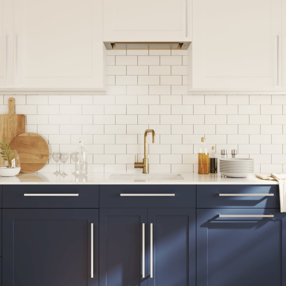 Tiradores para armarios 20 uds acero inoxidable plateado 320