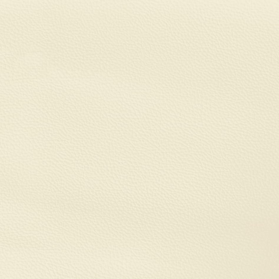 Estructura de cama cuero sintético color crema 80x200