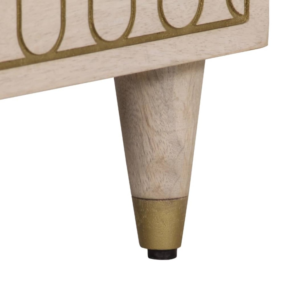 Armario auxiliar madera maciza de mango 80x33x75