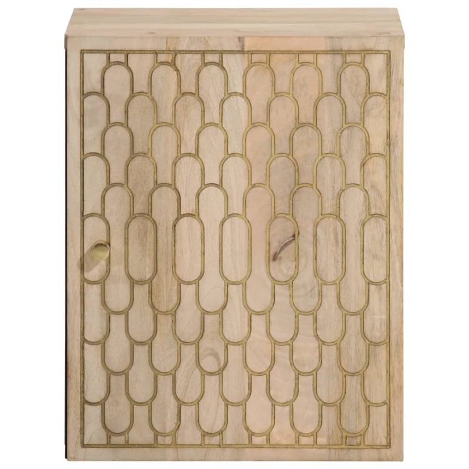 Armario de baño de pared madera maciza de mango 38x33x48