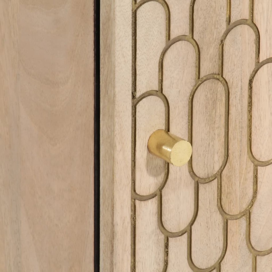 Armario de baño de pared madera maciza de mango 38x33x48