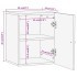 Armario de baño de pared madera maciza de mango 38x33x48