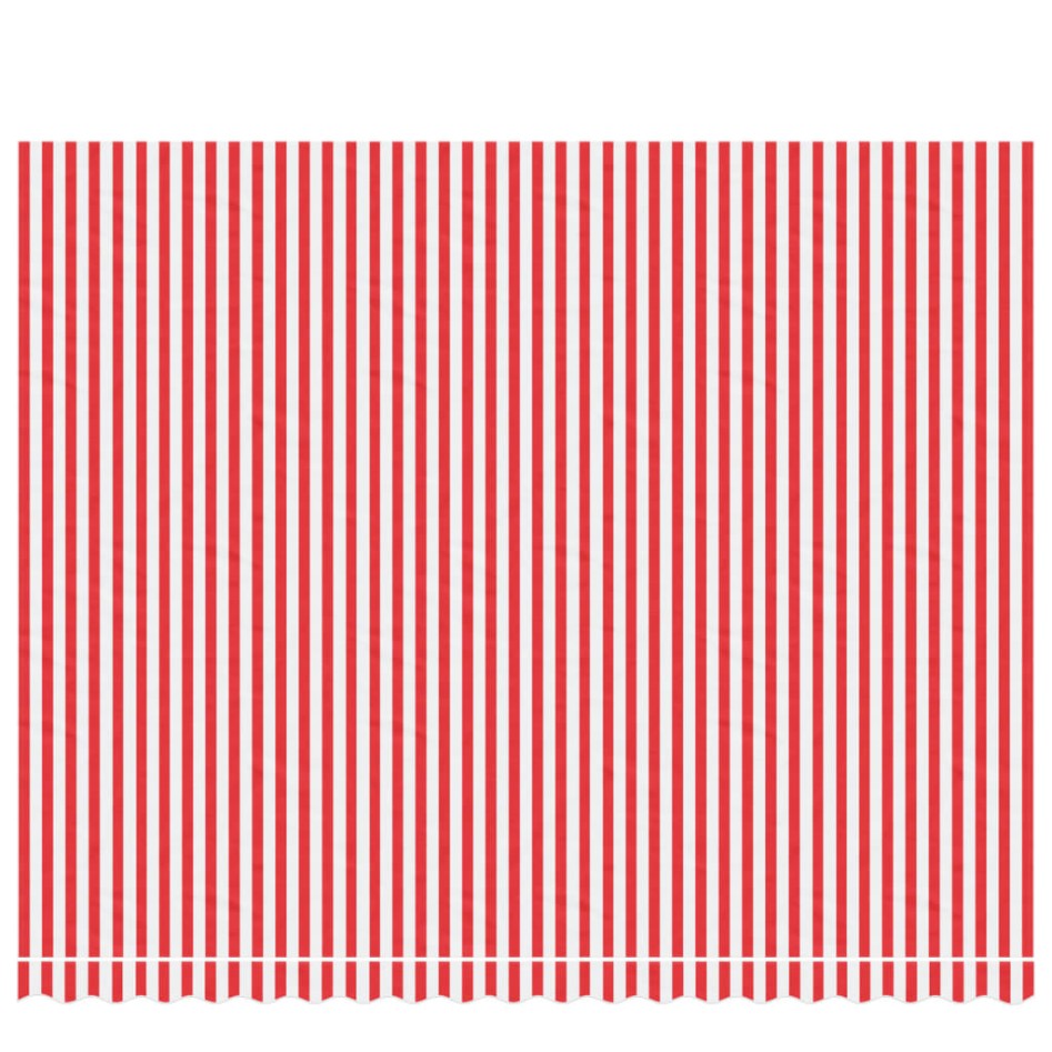 Tela de repuesto de toldo rayas rojas y blancas 4,5x3,5