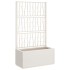Jardinera con enrejado PP blanco 80x36x140