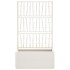 Jardinera con enrejado PP blanco 80x36x140