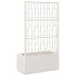 Jardinera con enrejado PP blanco 80x36x140