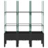 Jardinera con enrejado PP negro 120x40x142,5