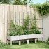 Jardinera con enrejado PP blanco 160x40x142,5