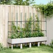 Jardinera con enrejado PP blanco 160x40x142,5 cm