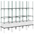Jardinera con enrejado PP blanco 160x40x142,5