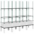 Jardinera con enrejado PP blanco 160x40x142,5