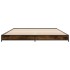 Estructura cama madera ingeniería metal roble ahumado