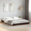 Estructura de cama madera de ingeniería y metal negro 120x200cm