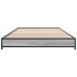 Estructura cama madera ingeniería metal gris Sonoma 90x200