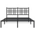 Estructura cama sin colchón con cabecero metal negro 135x190