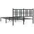 Estructura cama sin colchón con cabecero metal negro 135x190