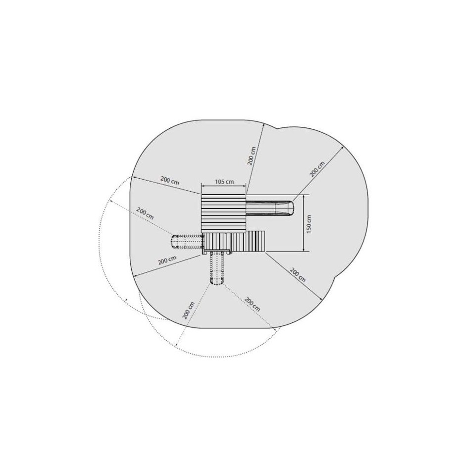Mini Cascade M Parque Infantil + COLUMPIO DOBLE