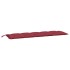 Cojines de banco de jardín 2 uds rojo tinto 180x50x7
