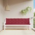 Cojines de banco de jardín 2 uds rojo tinto 200x50x7