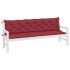 Cojines de banco de jardín 2 uds rojo tinto 200x50x7