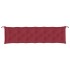 Cojines de banco de jardín 2 uds rojo tinto 200x50x7