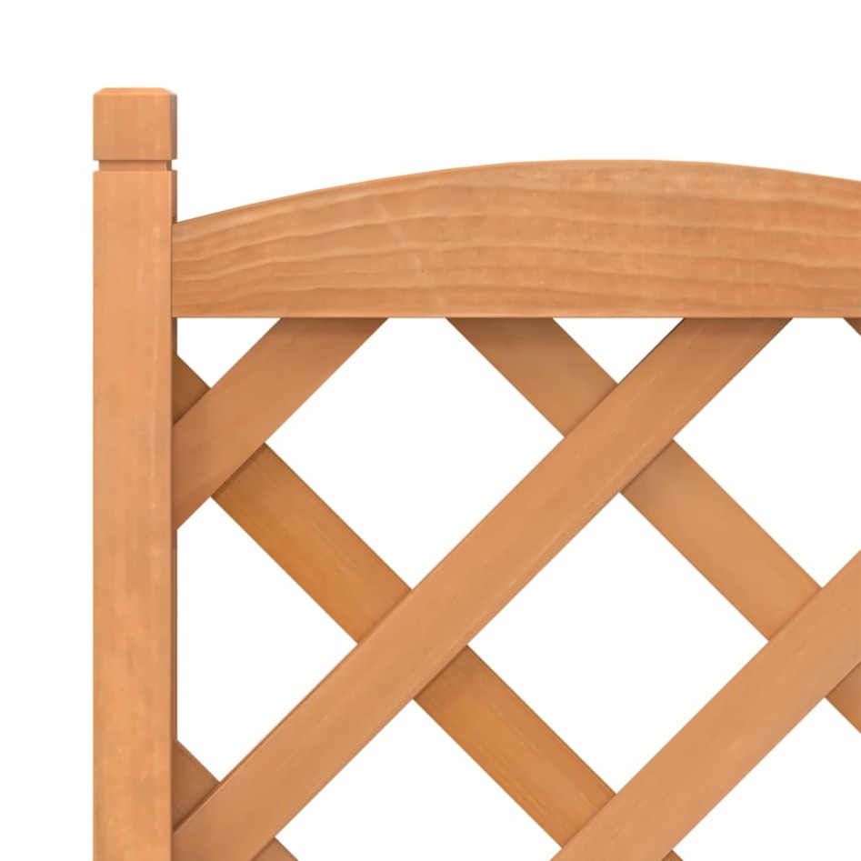 Jardinera con enrejado y ruedas madera maciza de abeto