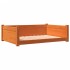 Cama para perros madera maciza pino marrón cera 95,5x65,5x28