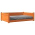 Cama para perros madera maciza pino marrón cera 95,5x65,5x28