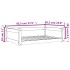 Cama para perros madera maciza pino marrón cera 95,5x65,5x28