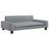 Cama para perros de tela gris claro 90x53x30