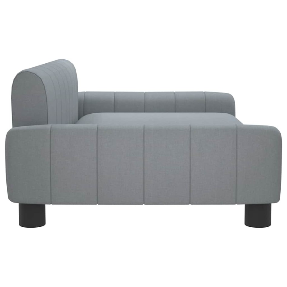 Cama para perros de tela gris claro 90x53x30