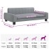Cama para perros de tela gris claro 90x53x30