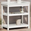 Mesa plantación con estantes madera pino blanco 82,5x45x86,5 cm