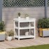 Mesa plantación con estantes madera pino blanco 82,5x45x86,5