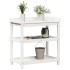 Mesa plantación con estantes madera pino blanco 82,5x45x86,5
