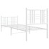 Estructura cama sin colchón con estribo metal blanco 80x200