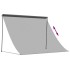 Toldo retráctil de tela y acero gris antracita 250x150