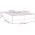 Estructura de cama de cuero sintético marrón 140x190