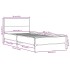 Estructura cama madera ingeniería metal roble Sonoma 90x200