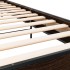 Estructura cama madera ingeniería metal marrón roble 90x190