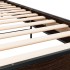 Estructura cama madera ingeniería metal marrón roble 100x200