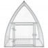 Conejera acero galvanizado plateado 100x105x120
