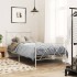 Estructura cama sin colchón con estribo metal blanco 90x200