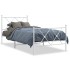 Estructura cama sin colchón con estribo metal blanco 90x200