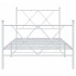 Estructura cama sin colchón con estribo metal blanco 90x200