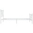 Estructura cama sin colchón con estribo metal blanco 90x200