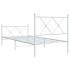 Estructura cama sin colchón con estribo metal blanco 90x200