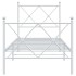 Estructura cama sin colchón con estribo metal blanco 80x200